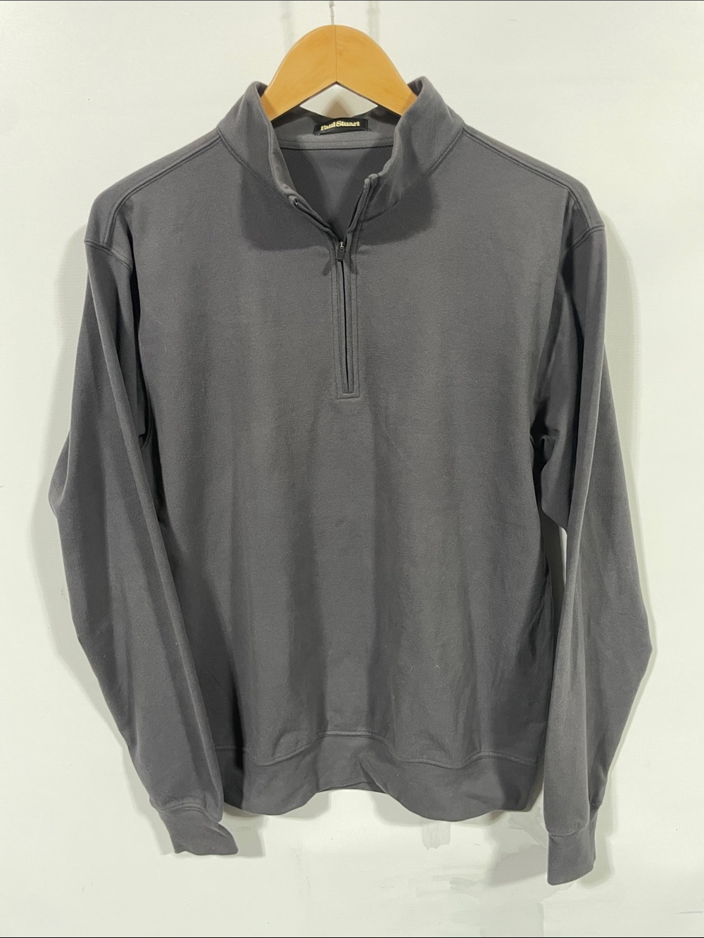 Paul Stuart Men's Gray Half-Zip Pullover Sweater